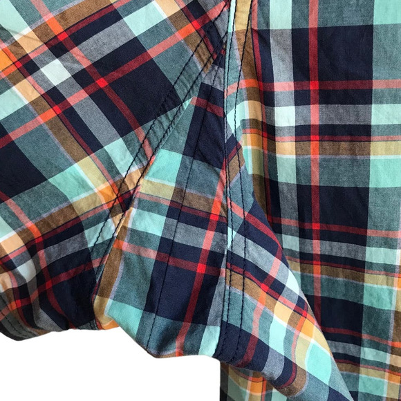 Duluth Mens Colorful Untucked Plaid Short Sleeve Button Up Shirt size XXL - Picture 3 of 5